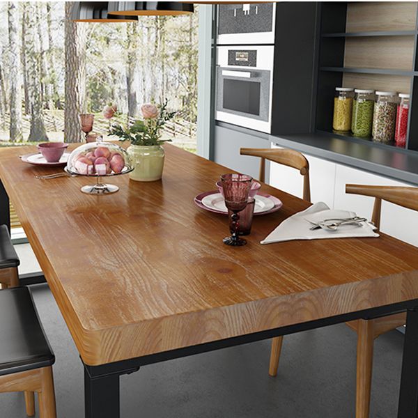 1/4/5/7 Pieces Industrial Dining Set Solid Wood and Metal Coffee Shop Table and Chairs