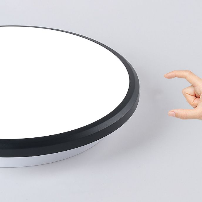 Lampada da soffitto a incasso rotonda di plastica di stile moderno 1-Light