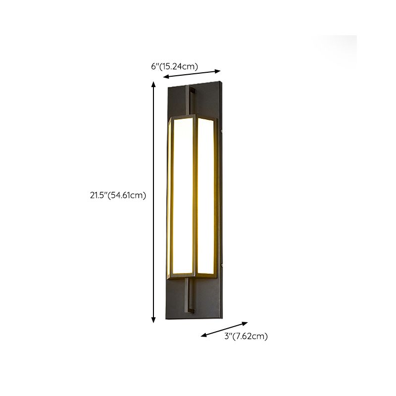 LED Wall Lamp Modern Waterproof Wall Mount Lamp with Acrylic Shade for Corridor