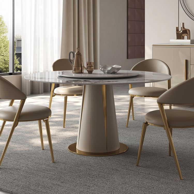 Kitchen Stone Round Dining Table Dining Room Pedestal Dinner Table
