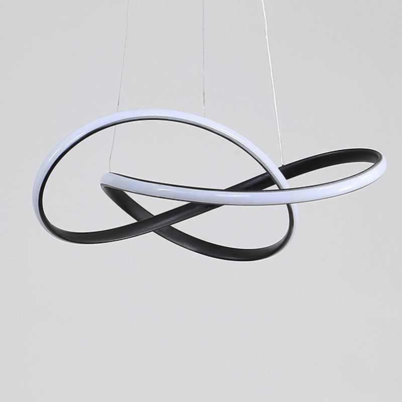 Modern Dining Room Lighting Twisted Turned Lighting Fishersts con ombra acrilica