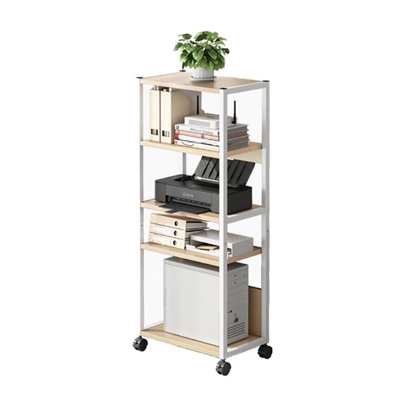 Industrialstil Holzbuchhandel Etagere Bücherregal mit Zauberer Rädern für Büro