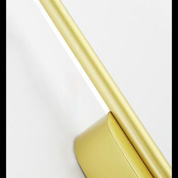 Zeitgenössische lineare Wand montierte Beleuchtung Metallische Wandmontagelampe für Wohnzimmer