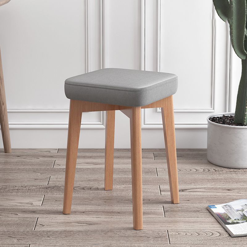 Indoor Cotton Ottoman Tear Resistant with Four Legs Cube Ottoman Square Modern