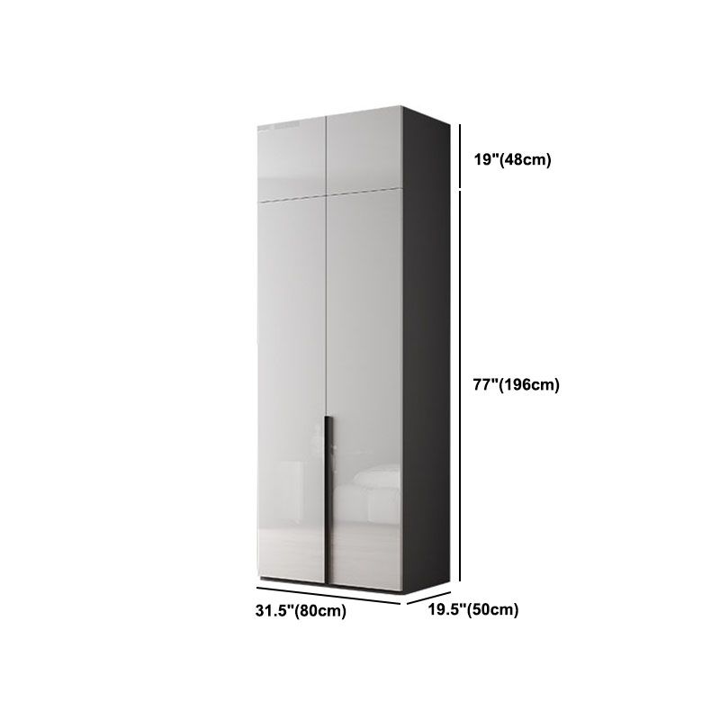 Contemporary Style Wood Wardrobe White Colour Soft Close Door Wardrobe Closet for Home