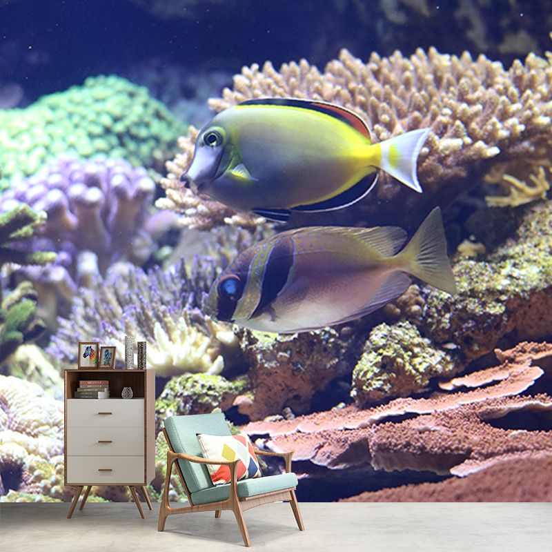 Customized Horizontal Photography Seabed Mural Eco-friendly Wallpaper for Bathroom
