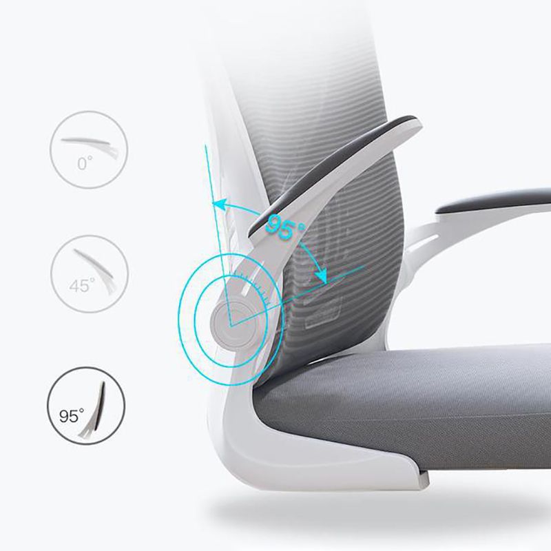 High Back Office Chair with Sponge Cushion Adjustable Arm Nylon Office Chair