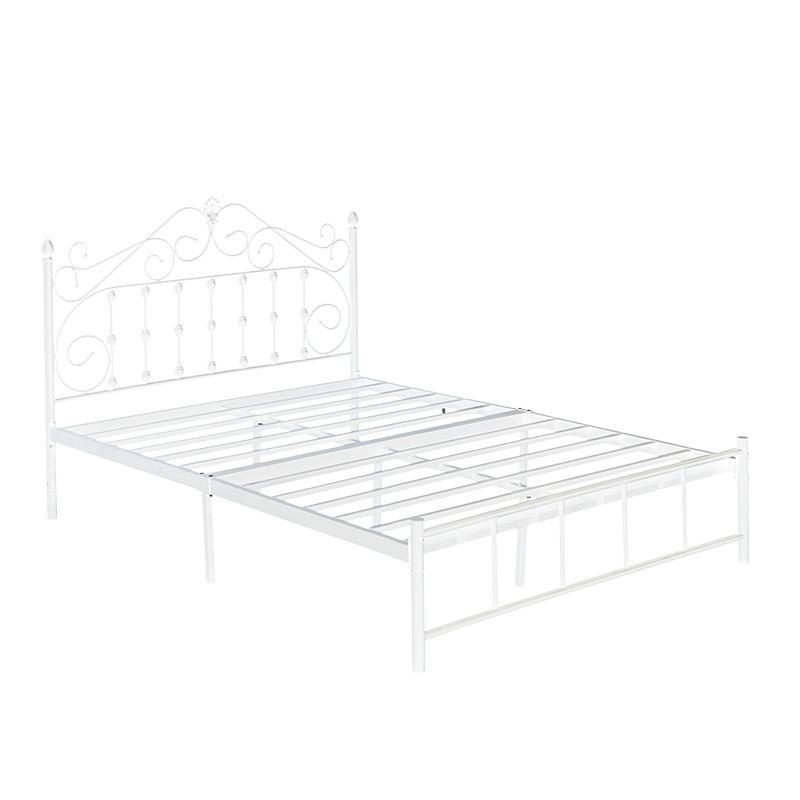 Glam Style Metal Iron Material with Headboard Gold/black/white Bed