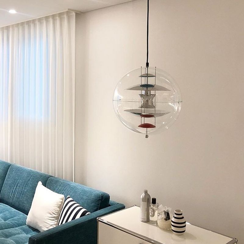 Lumière suspendue contemporaine Clear acrylique Shade Pending Lighting