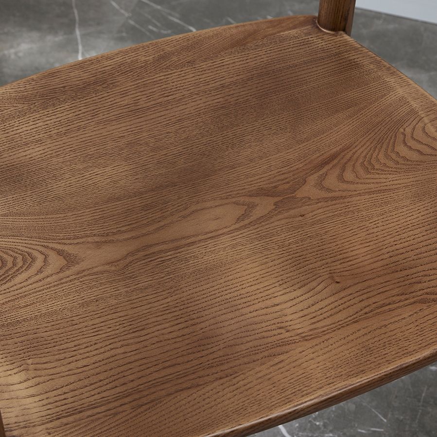 Sillas de comedor con brazo de fresno tradicional, sillones caseros con parte trasera abierta de madera maciza