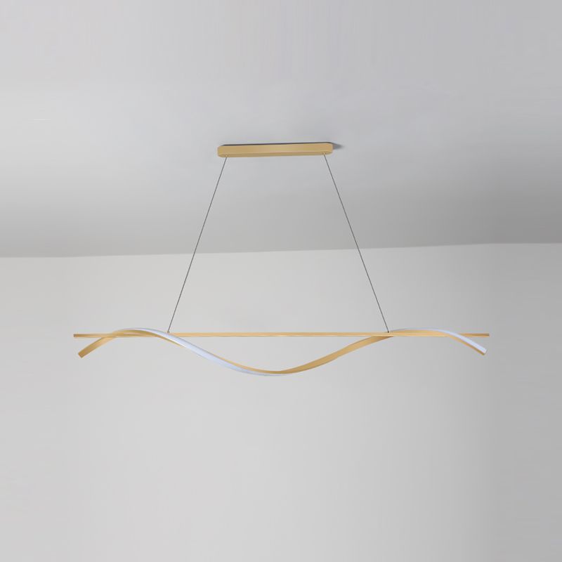 LED Strip Shape Pendant Light Dining Room Kitchen Modern Chandelier Light