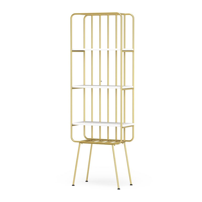 Urban Bookshelf Metal Open Back Shelf Bookcase with Shelves for Living Room