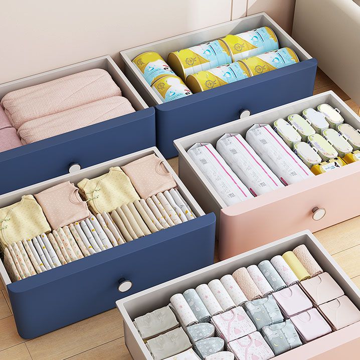 Plastic Wardrobe Cabinet with Drawer Non-Hanging Armoire Cabinet for Home