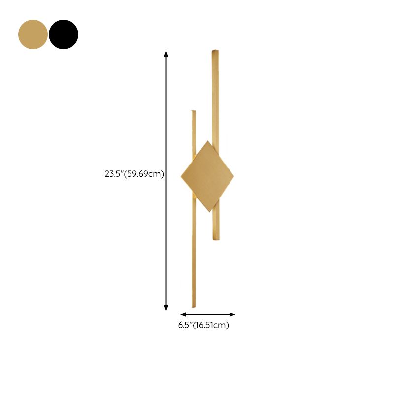 Metal Geometric Wall Light Modern 2-Light Wall Lights for Bedroom