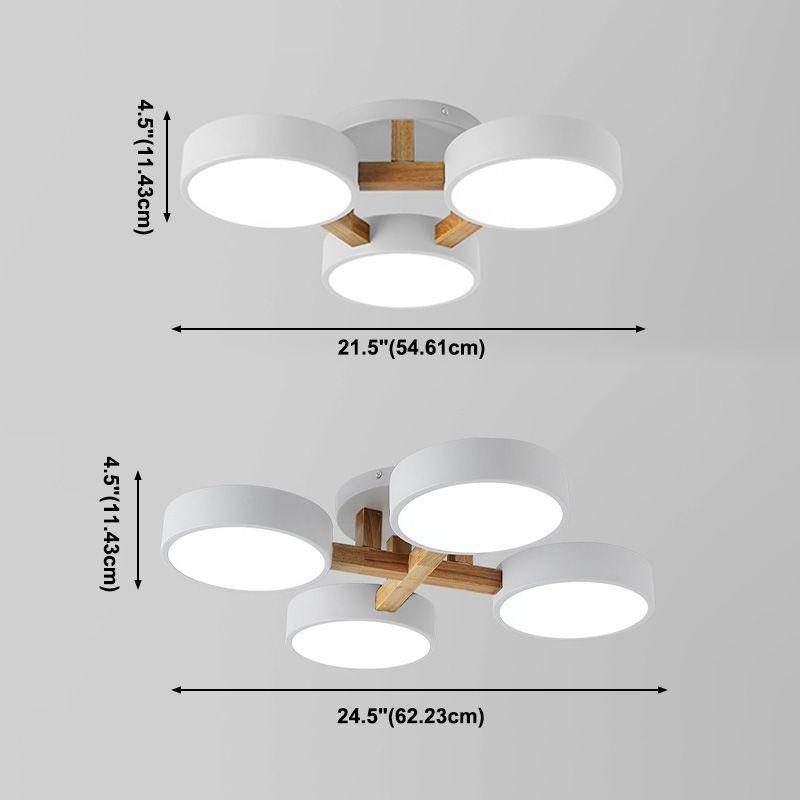 Makaron Unterputz-Deckenleuchte mit mehreren Lichtern für Wohnzimmer, Kinderzimmer