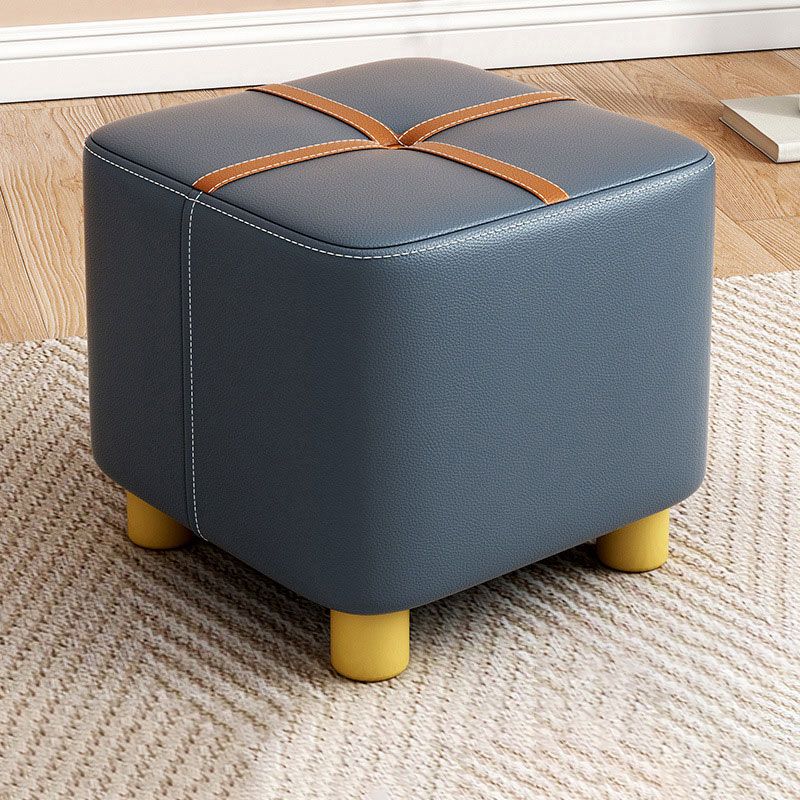 Faux Leather Modern Standard Striped Suqare Cube for Drawing Room