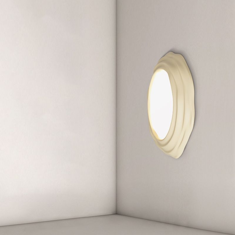 Nordic Style Flush Mount Ceiling Light Fixture with Resin for Bedroom