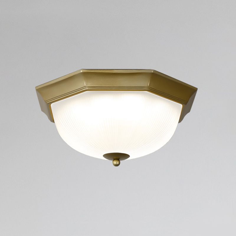 12.5" Wide Bowl Flush Mount Classic Glass Flush Ceiling Light for Entry