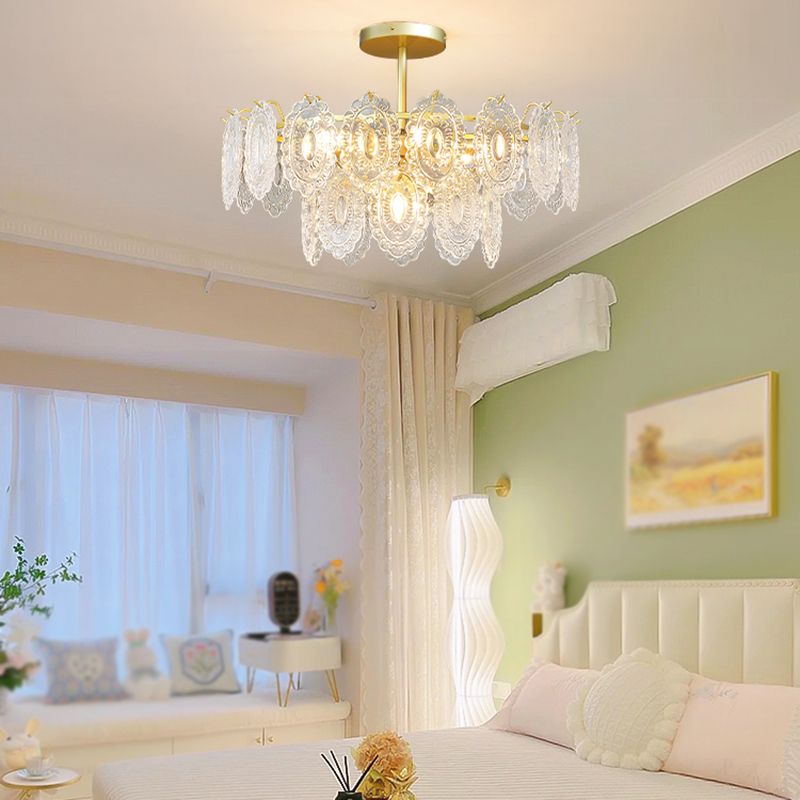 Luces colgantes de forma única de forma contemporánea de vidrio colgante accesorios en oro