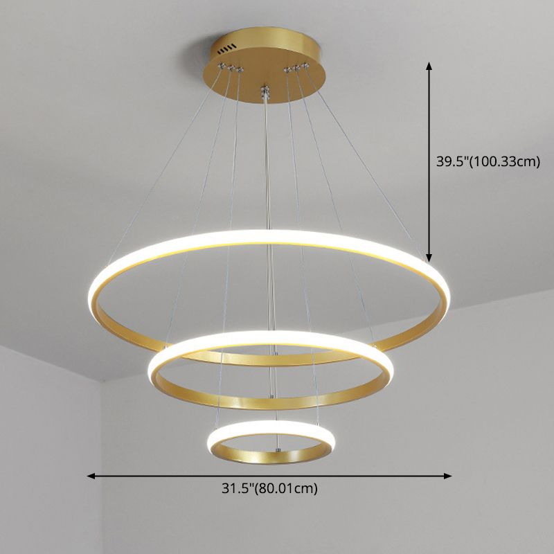 Simple Nordic Modern Caractéristique Style LED Hanging Chandelier Light for Dining Room