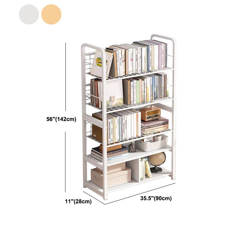 Metal Bookcase Matter Finish Contemporary Etagere Shelf Bookcase