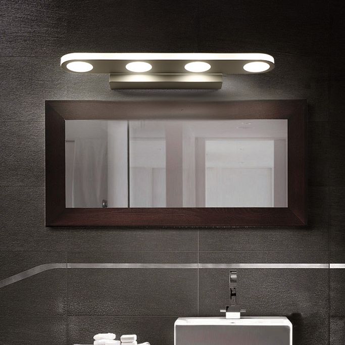 Miroir de vanité moderne nordique Lumière ovale de forme de salle de bain Vanité Lumière au-dessus du miroir