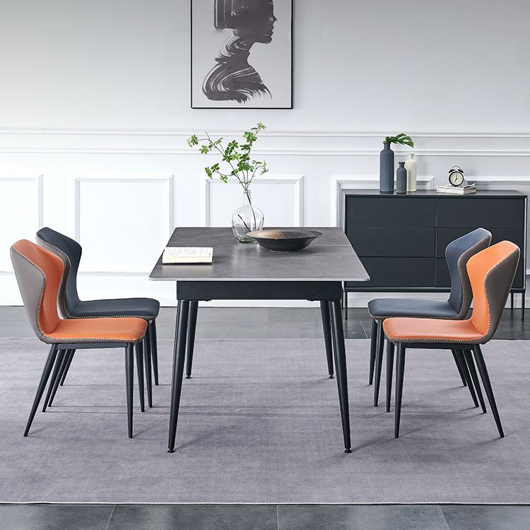 Kitchen Modern Sintered Stone Top Dinette Set with Removable Leaf Dining Room Furniture