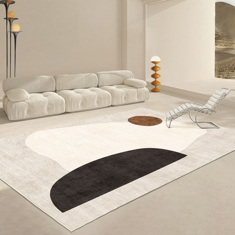 Tappeto di tappeto in poliestere di tappeto nordico marrone per decorazioni per la casa