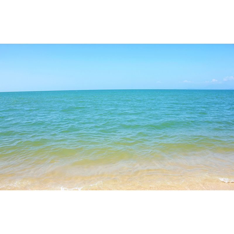 Sea Beach View Wall Covering for Living Room, Customized Size Available