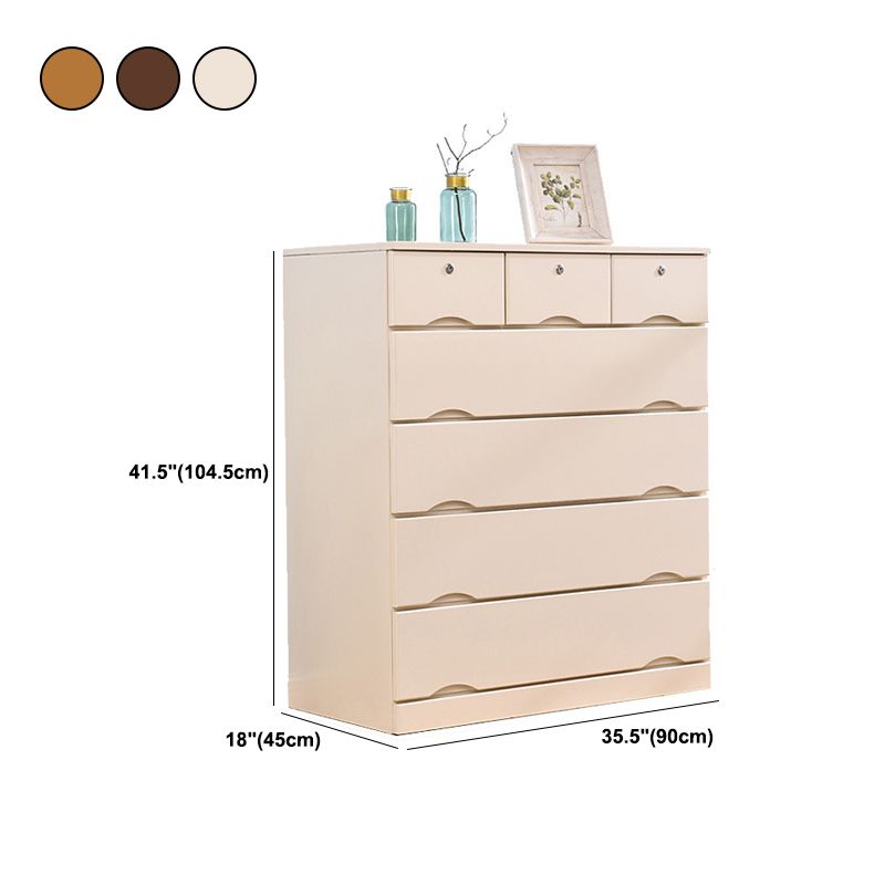Traditional Solid Wood Storage Chest Soft-Close Drawers Bedroom Dresser