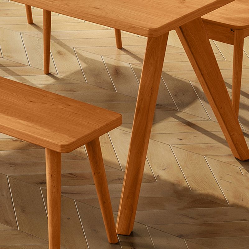 Modern 1/4/5/6 Pieces Dining Set Rectangle Pine Wood Dining Table for Kitchen