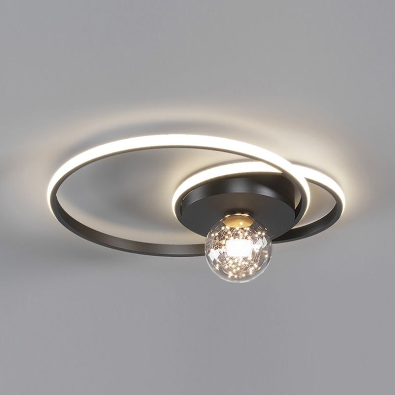 Modern Style Linear Shape Ceiling Fixtures Metal 3 Light Flush Ceiling Light Fixtures