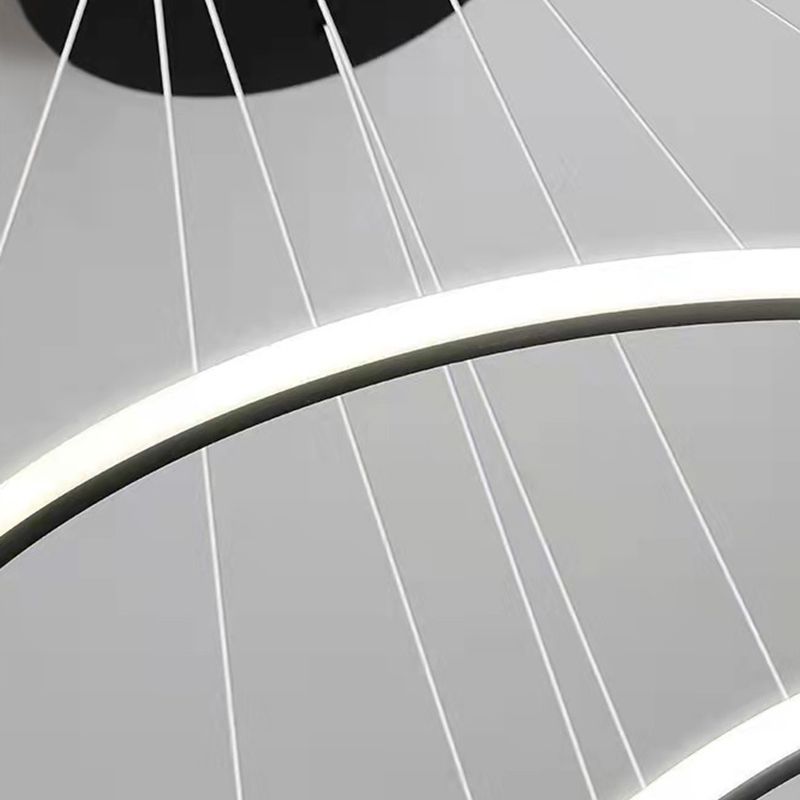 Modern Ring Shape Chandelier Light Fixtures Restaurant Hanging Chandelier for Sitting Room