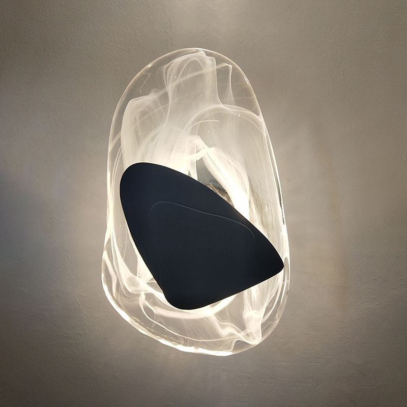 Luces apliques geométricas contemporáneas Cristal 1 Luz de la pared de luz Luz de la lámpara