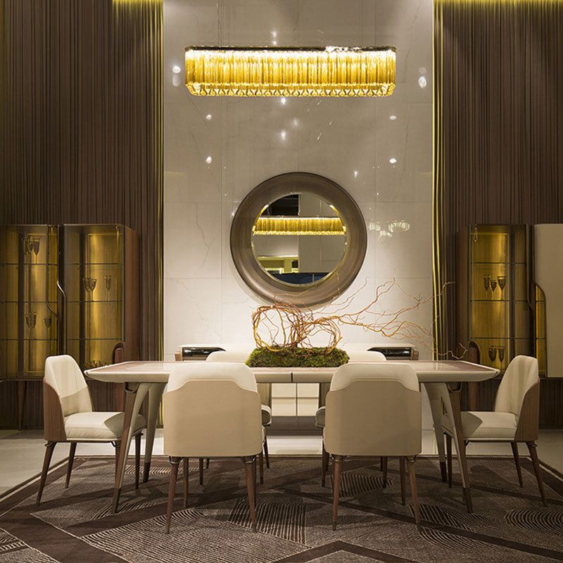 Glam Style Kitchen Dining Chairs Upholstered Side Chairs with Wood Legs