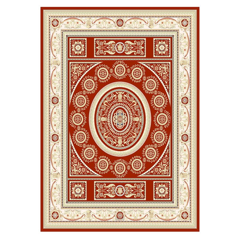 Vintage European Style Teppich Polyester Gebiet Teppich Fleckenfester Teppich für Wohnkultur