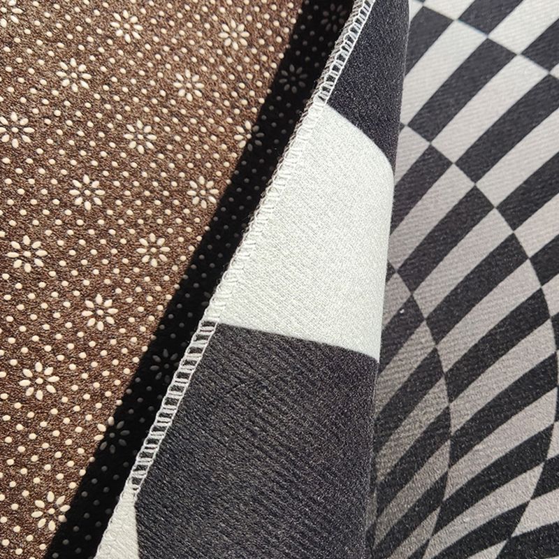 Creative Geometry Rug Rectangle Shape Stain Resistant Shape Rug for Home Decor