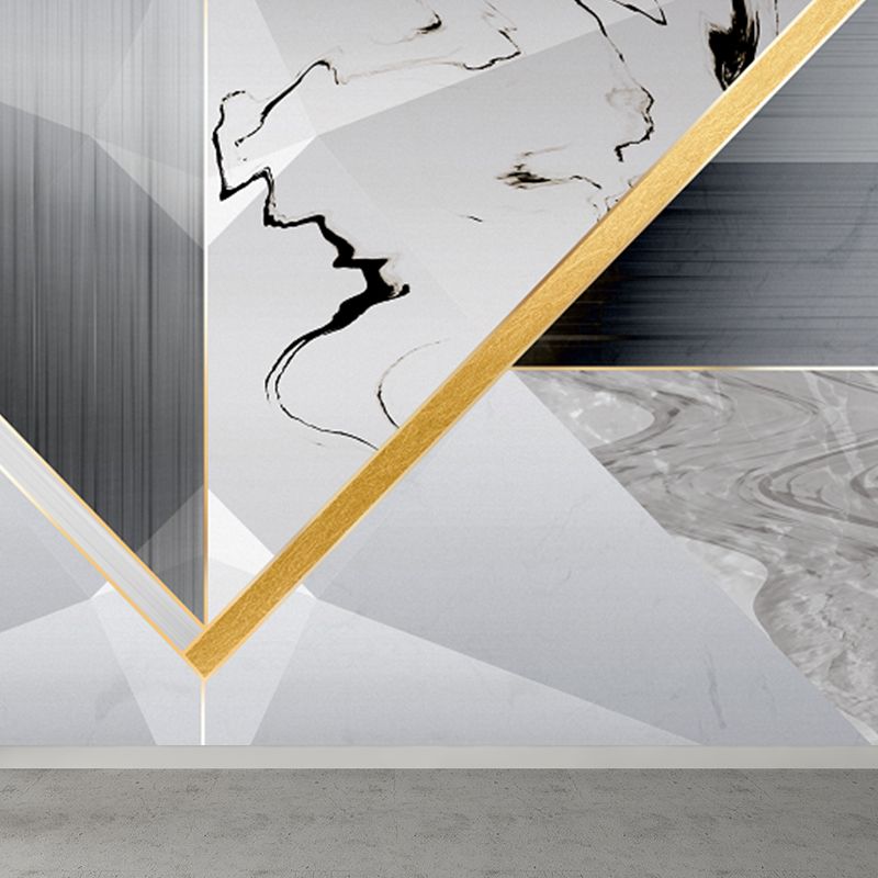 Non-Woven Decorative Wall Mural Modern Geometric Pattern Wall Covering for Guest Room