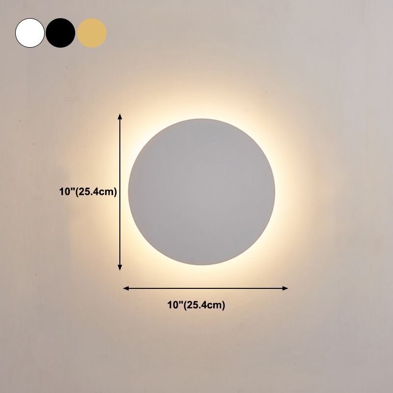 Round Shape Metal Wall Light Modern Style 1 Light Wall Mounted Light Fixture
