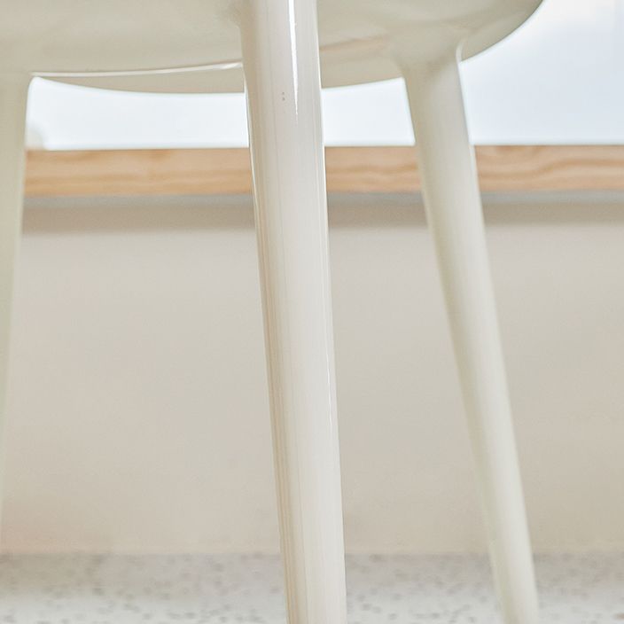 Sedia in plastica in stile glam sul bracciolo solido set di sedie da cucina sala da pranzo