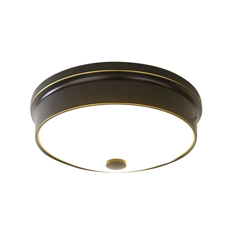 Rustikale einfache Metall-Flush-Halterung Deckenlampe runde Form LED Flush Mount Beleuchtung für Schlafzimmer