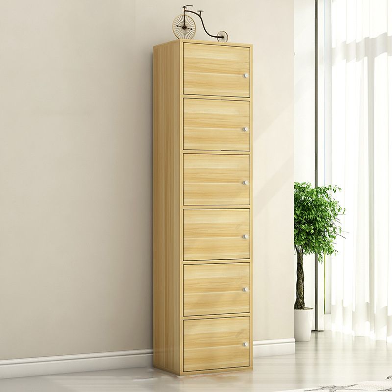 Scandinavian 15.7"L Book Shelf Wood Standard Bookcase With Doors