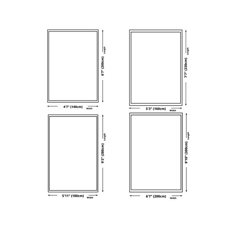 Gray Modern Carpet Polyester Constrast Color Carpet Washable Carpet for Living Room