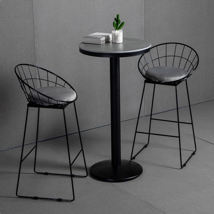 Industrial 1/2/3 Pieces Round Bar Table Set Sintered Stone Bar Table Set for Home Use