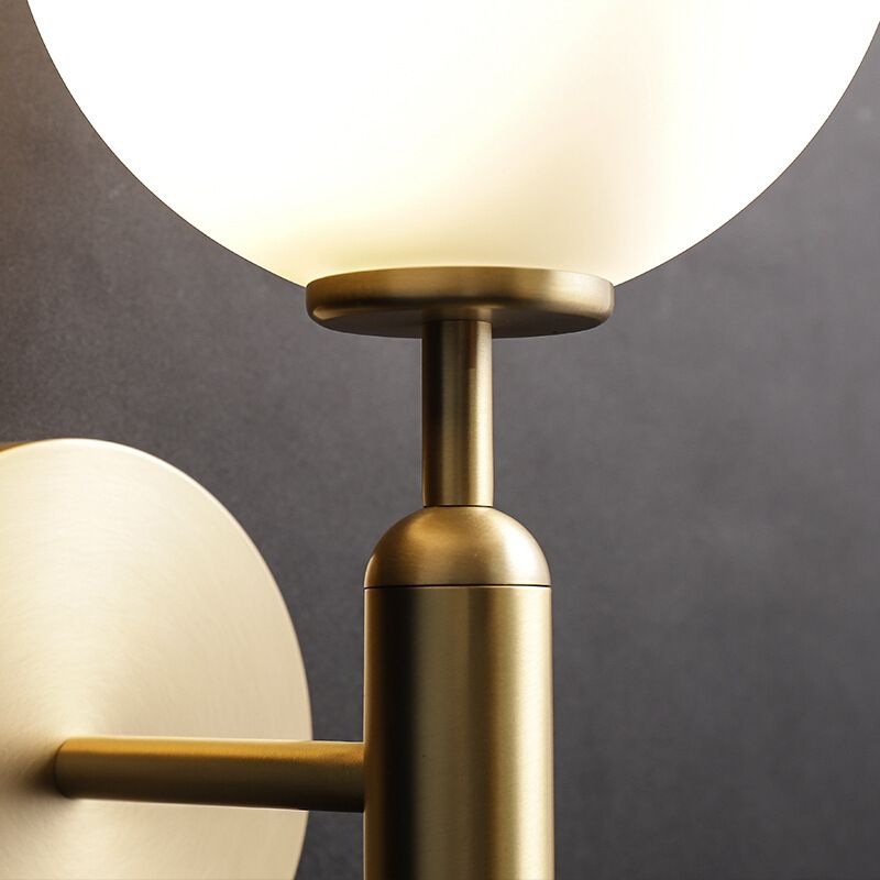 1 Light Ball Wall Lighting Fixtures Modern Style Glass Wall Mounted Lamps