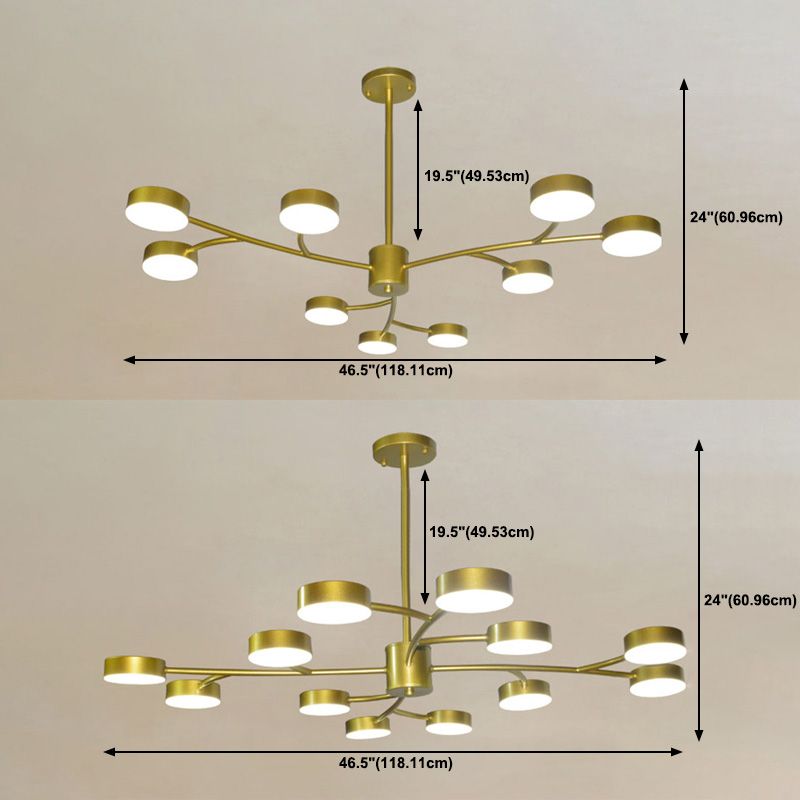 Zylinderformhänger Kronleuchter zeitgenössischer Stil Metallhängeleuchten