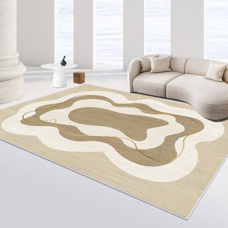 Stylish Modern Area Carpet Plaid Pattern Polyester Area Carpet Anti-Slip Area Rug for Home Decor
