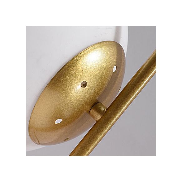 Modern Style Ball Shaped Table Lamp Glass 1 Head Night Table Lamps in Gold