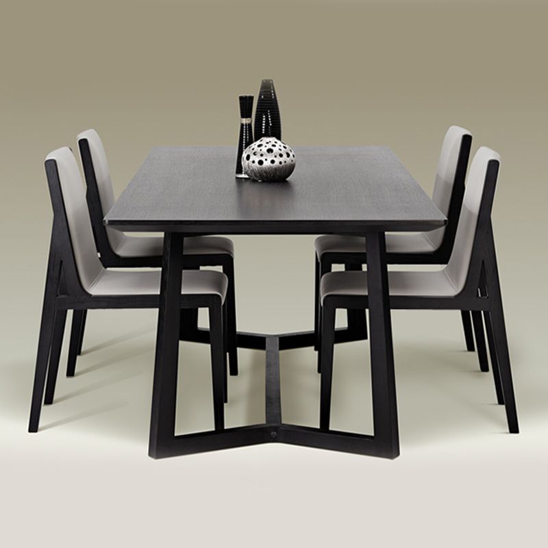 Modern Wood Glam Dining Chair Side Open Back Chair for Kitchen