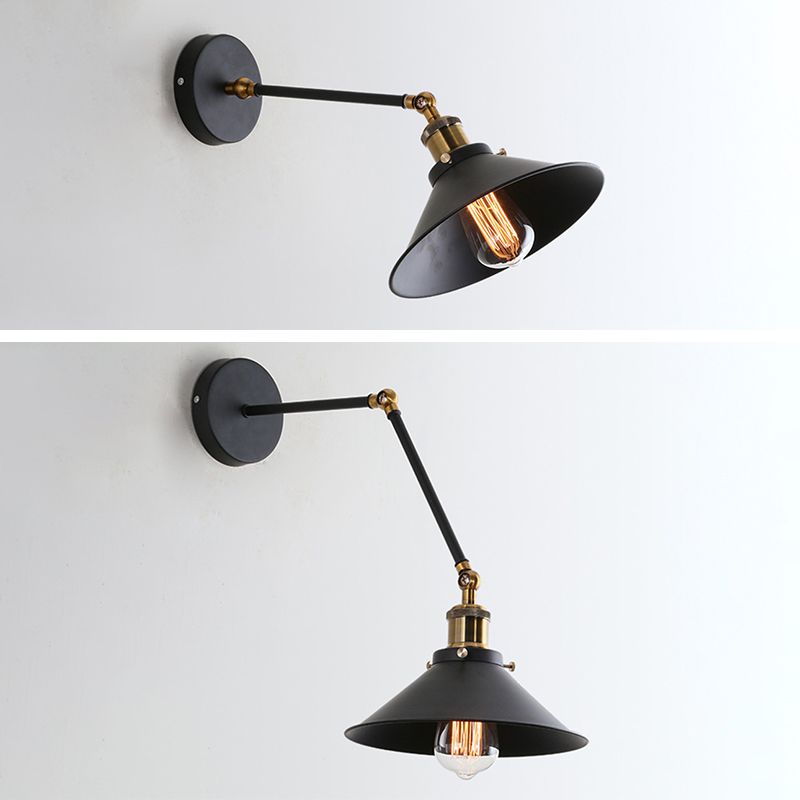 Amplia de pared extensible en negro en el estilo industrial de la pared de hierro forjado de estilo vintage para el lugar comercial